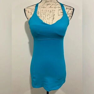 Lululemon Blue Satin Practice Daily Tank Surge Size 8
